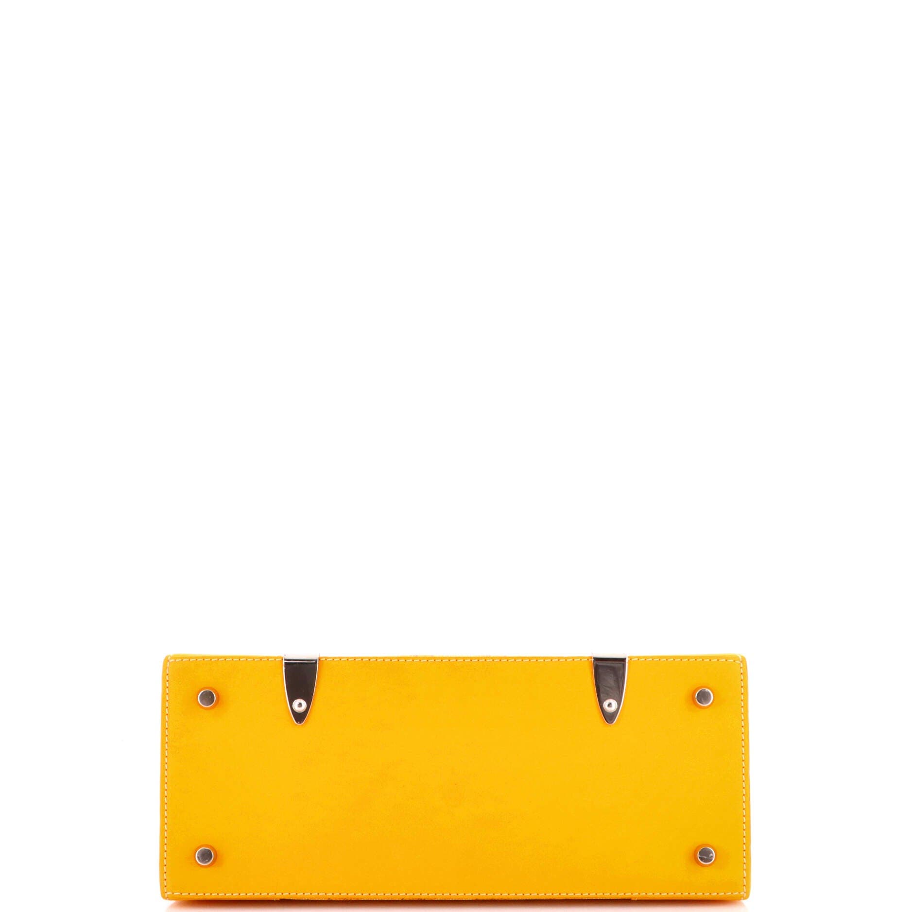 Pre-Owned Goyard Saigon Top Handle Bag Coated Canvas with Leather PM, Alternate, color, Yellow