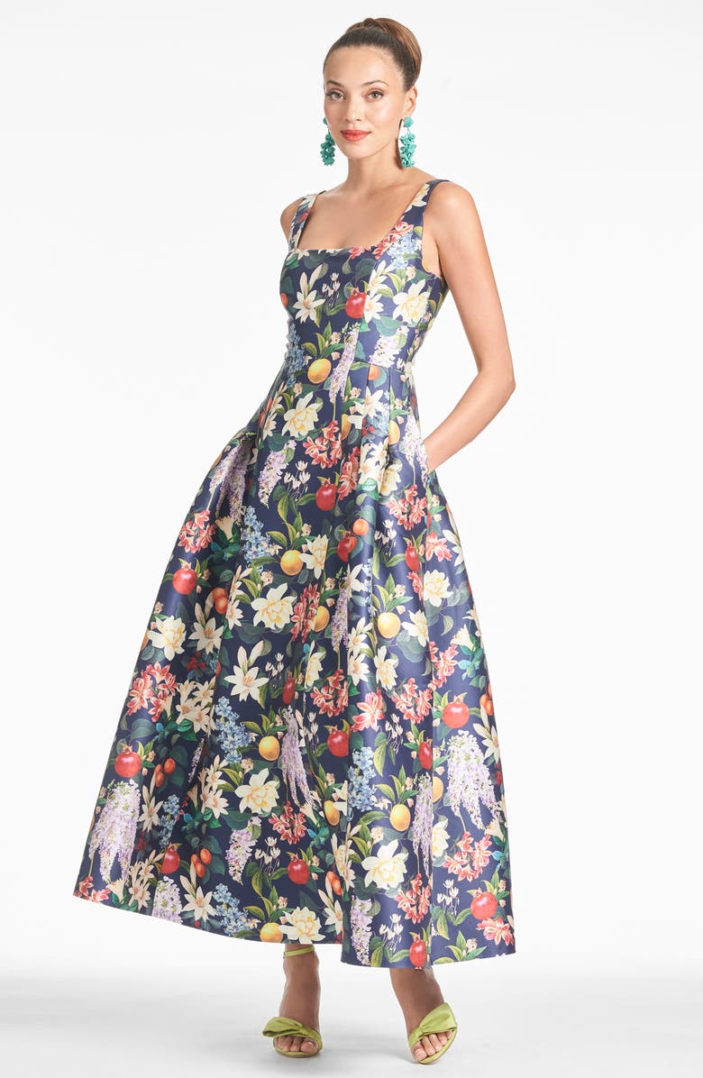 Sachin & Babi Mia Fruit & Floral Print Cocktail Dress, Alternate, color, Alto Giardino