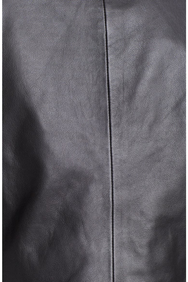 Hinge® Draped Suede & Leather Jacket, Alternate, color, BLACK