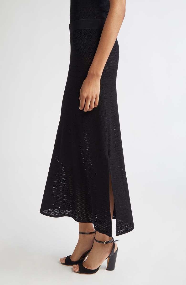 Victoria Beckham Midi Sweater Skirt, Alternate, color, Black