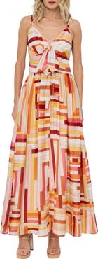 CIEBON Fiona Stripe A-Line Dress
