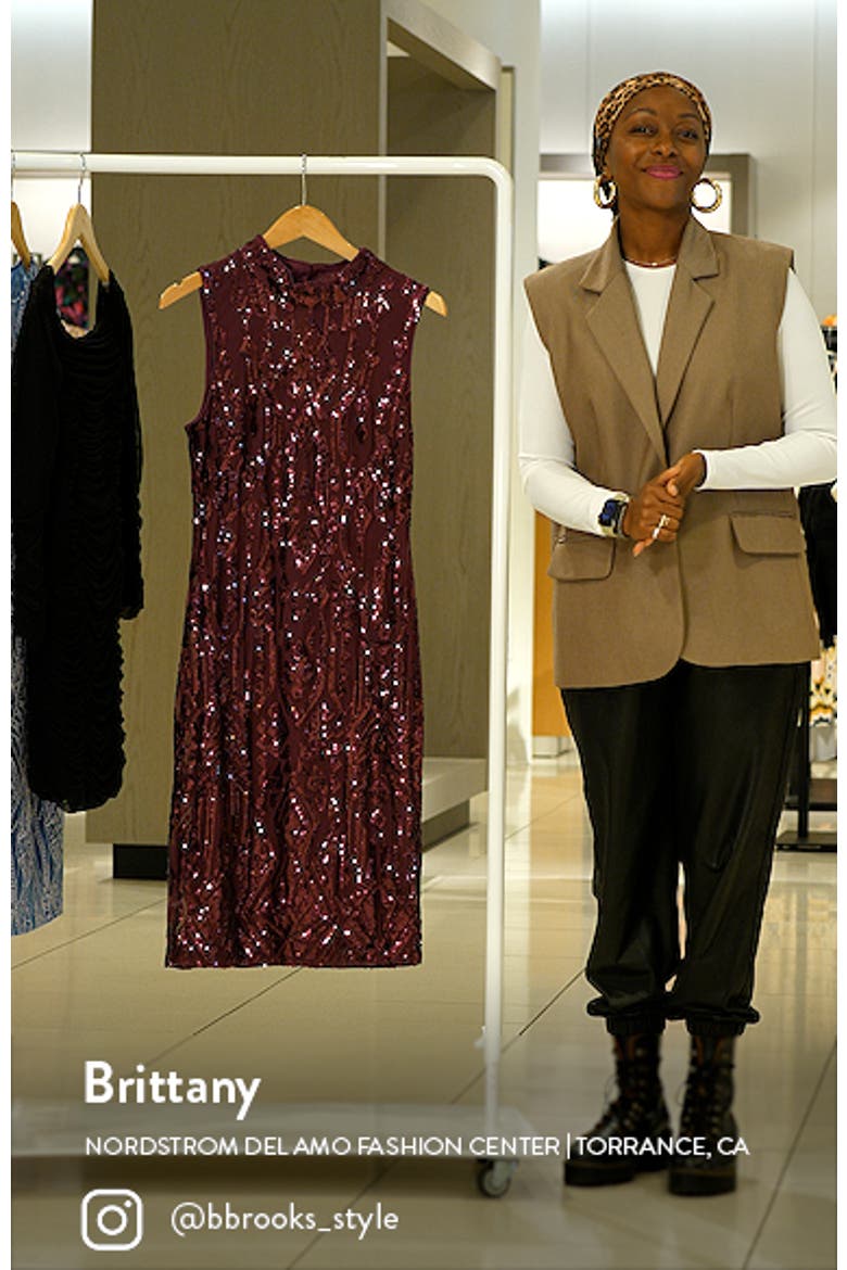 Sequin Sheath Cocktail Dress video
