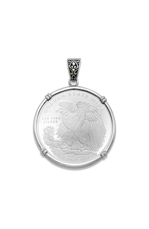 Sterling Silver Walking Liberty Pendant