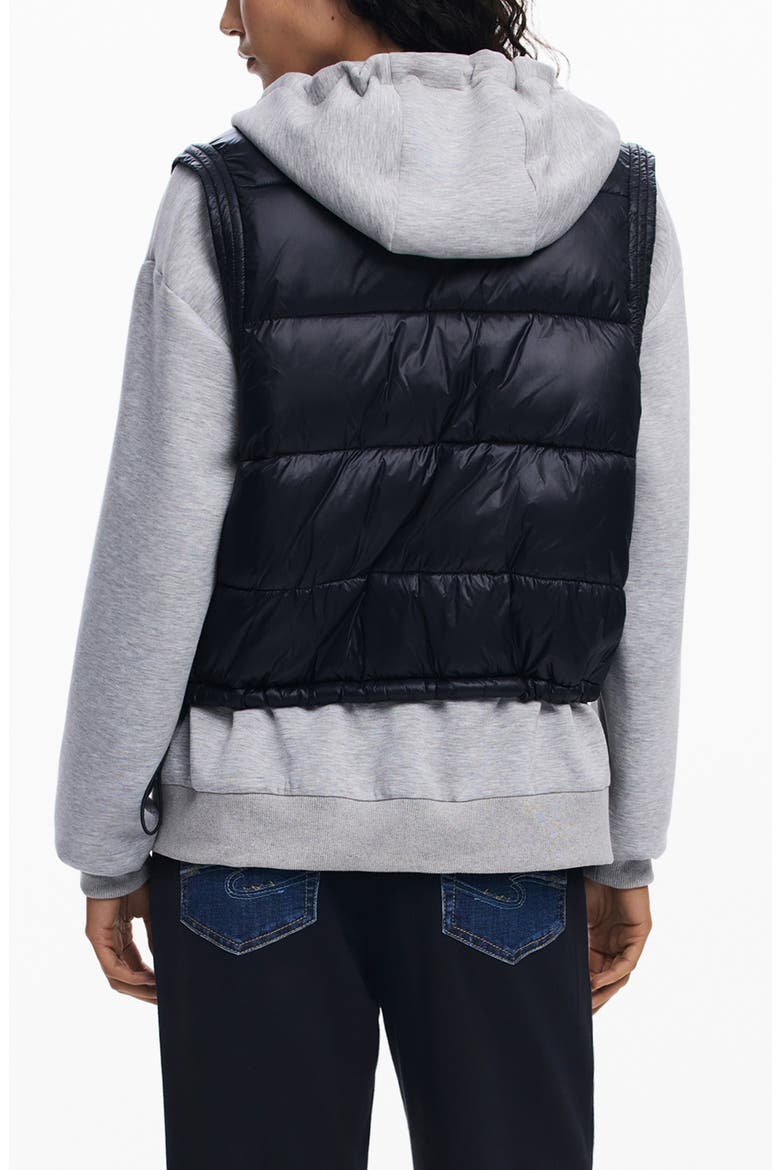 Layered Zip Hoodie, Alternate, color, LIGHT GRAY