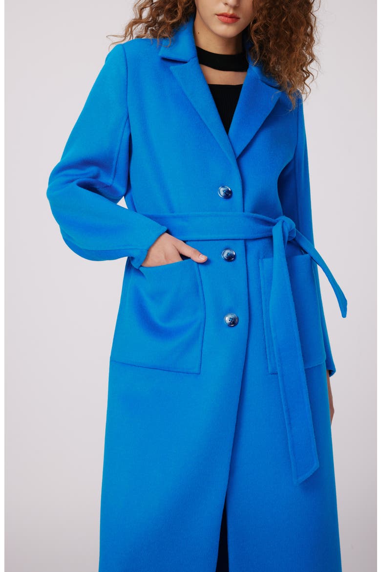 Nene Wool Coat, Alternate, color, BRIGHT BLUE