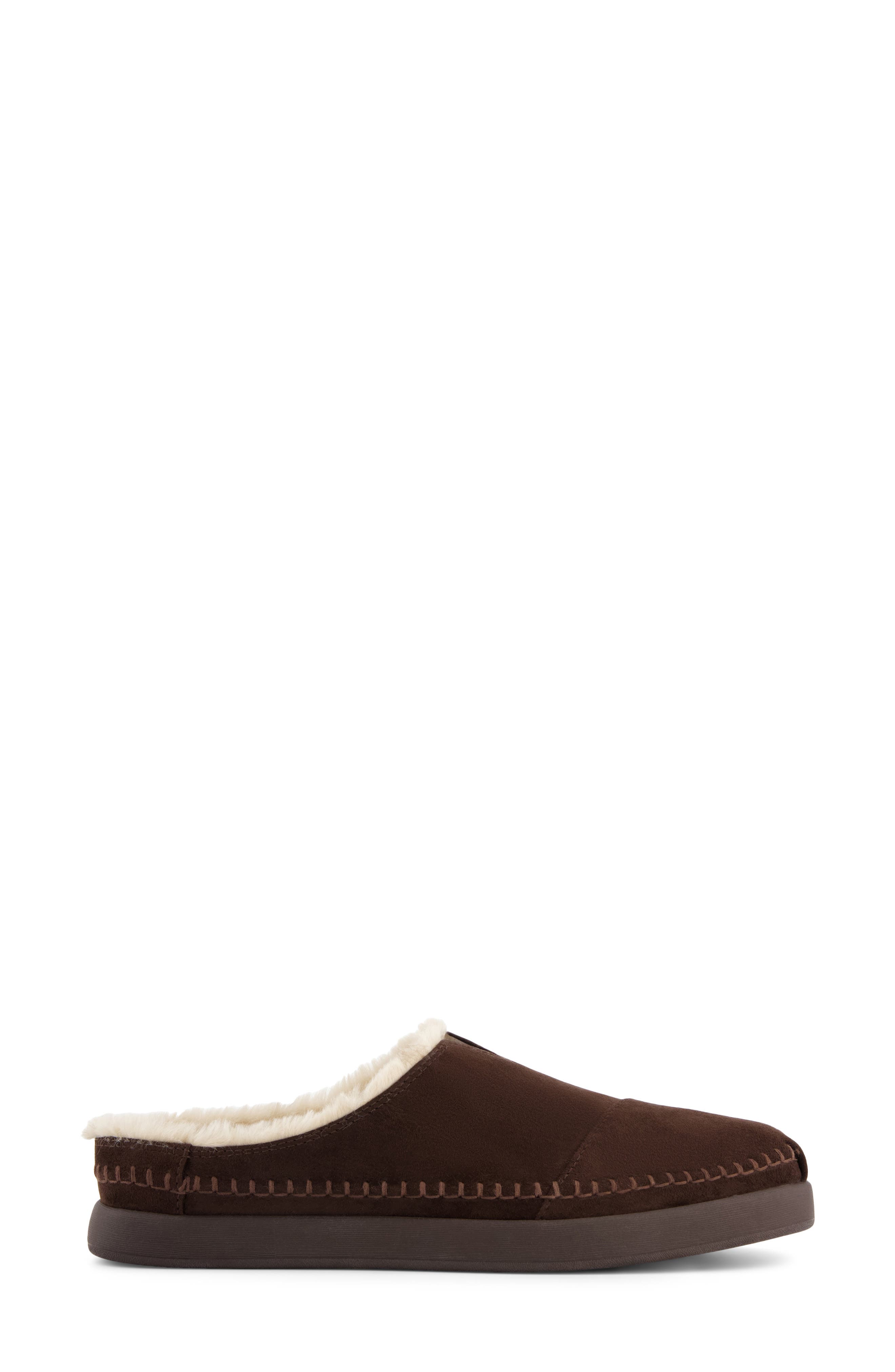 Alpeas Faux Fur Lined Leather Slip-On Shoe, Alternate, color, DARK BROWN