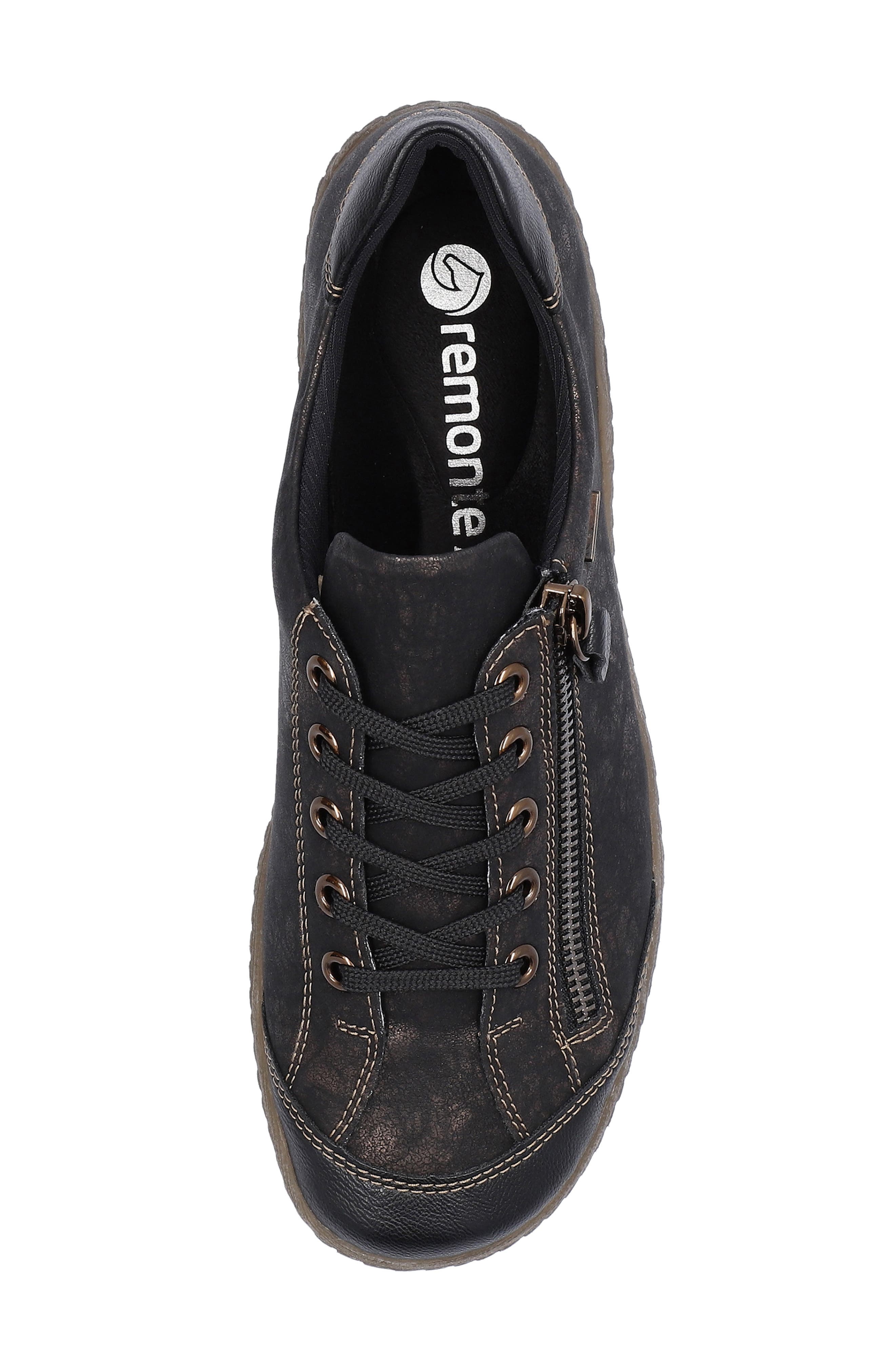 Liv 02 Sneaker, Alternate, color, SCHWARZ/ SCHWARZ ANTIQUE