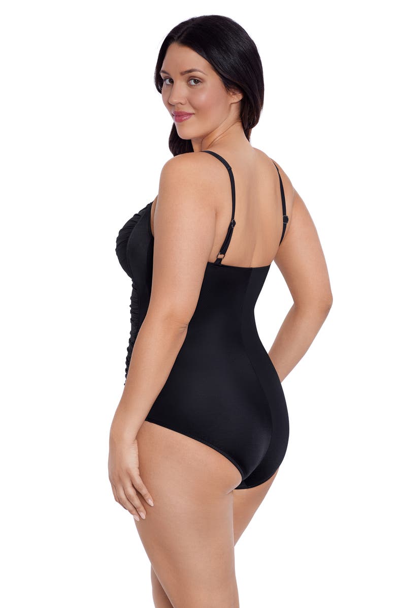 Trimshaper Averi One-Piece Control Swimsuit, Alternate, color, Black