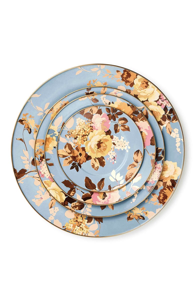 Wild Rose Slate Serving Platter, Alternate, color, BLUE