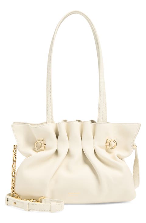 Small Gancio Piercing Soft Leather Shoulder Bag