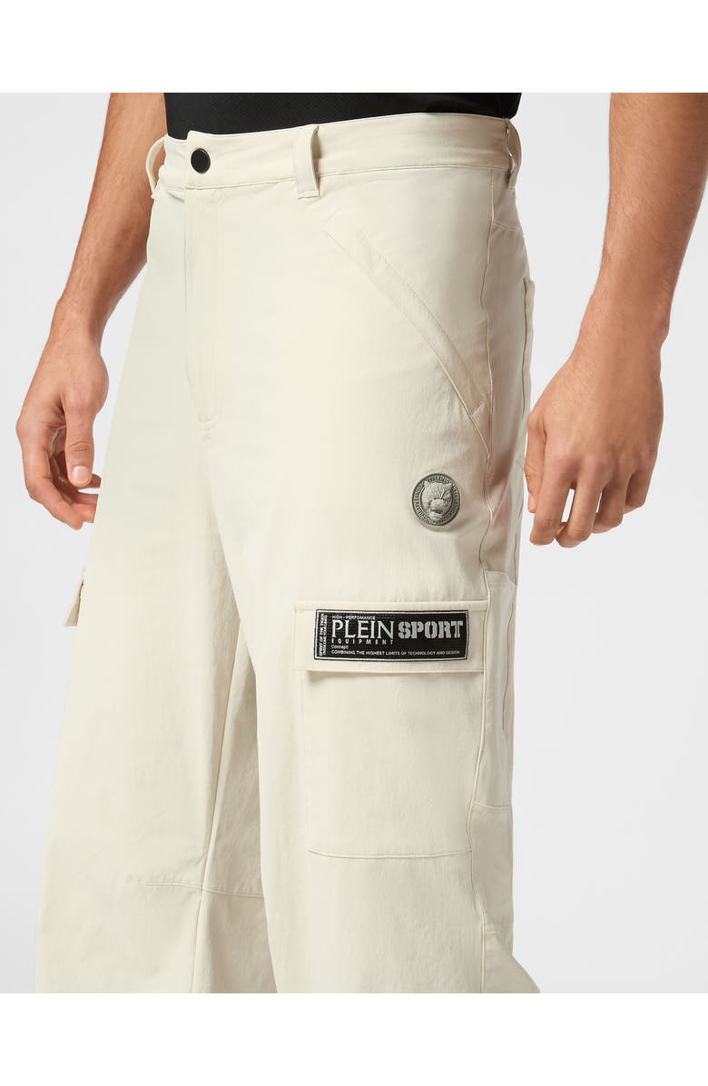 PLEIN SPORT Technical Nylon Loose Fit Cargo Trousers Scratch Men, Alternate, color, Grey