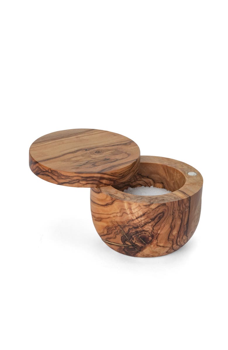 Berard France Olive Wood Salt Keeper, Alternate, color, Brown