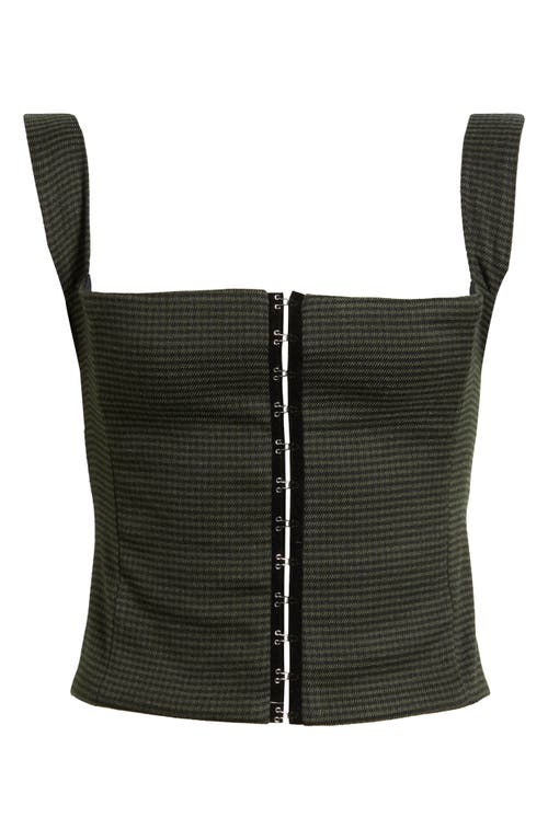 Bella Venice Ambrose Houndstooth Corset In Black
