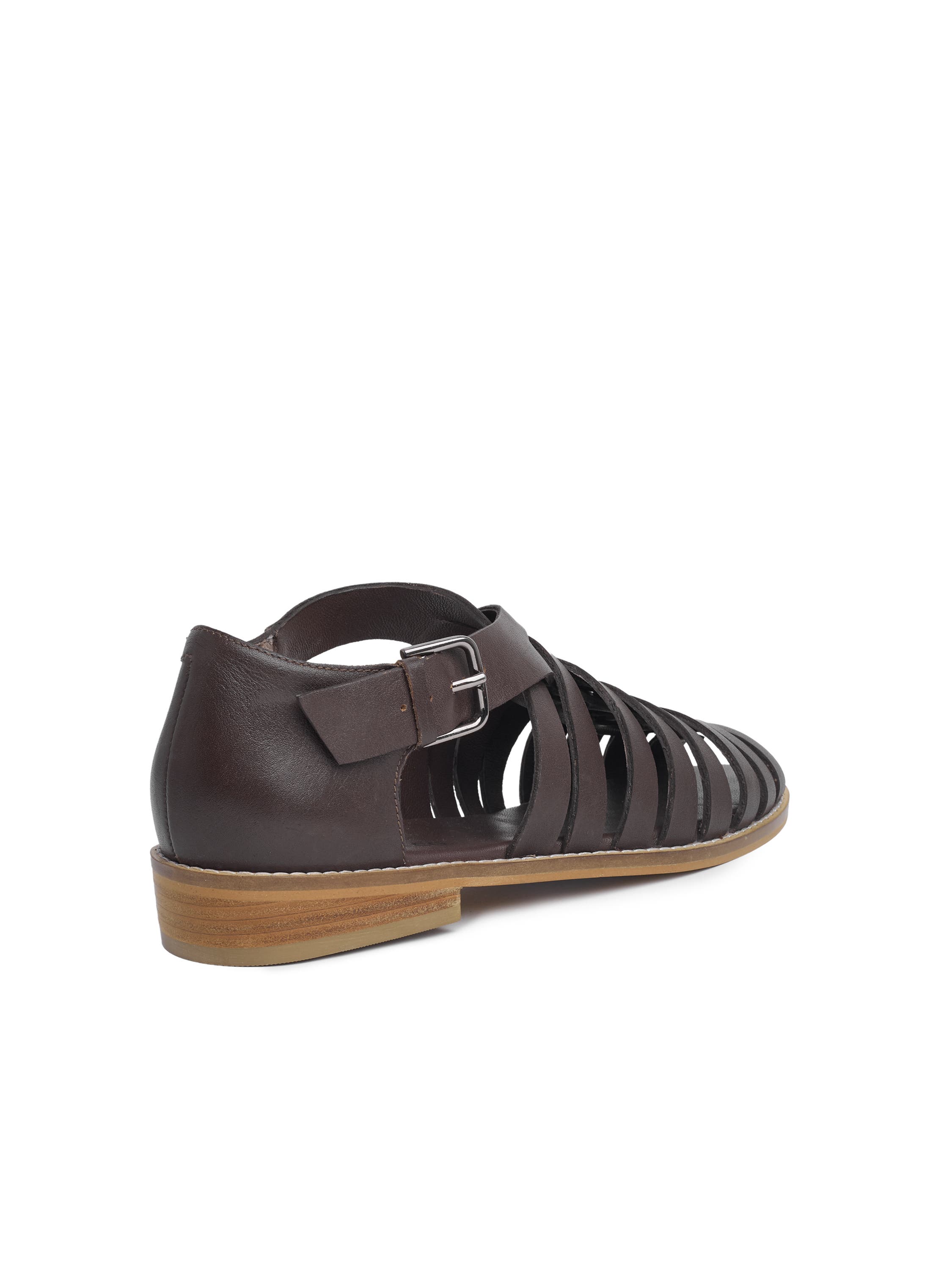 Celtic & Co. Woven Peep Toe Sandal, Alternate, color, Chocolate