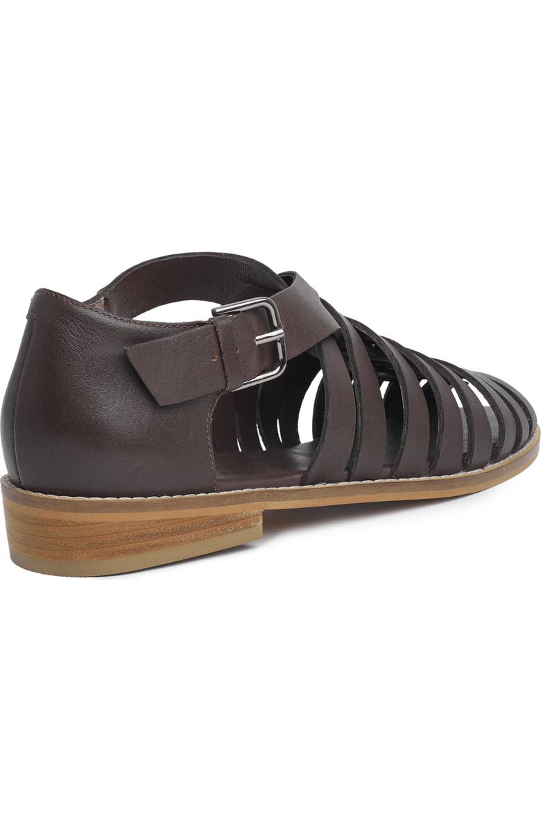 Celtic & Co. Woven Peep Toe Sandal, Alternate, color, Chocolate