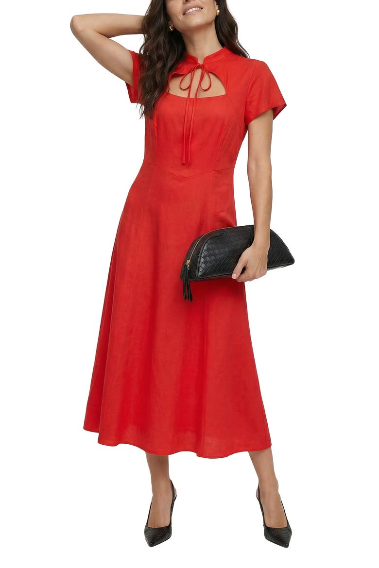 Primrose Midi Dress, Main, color, Red