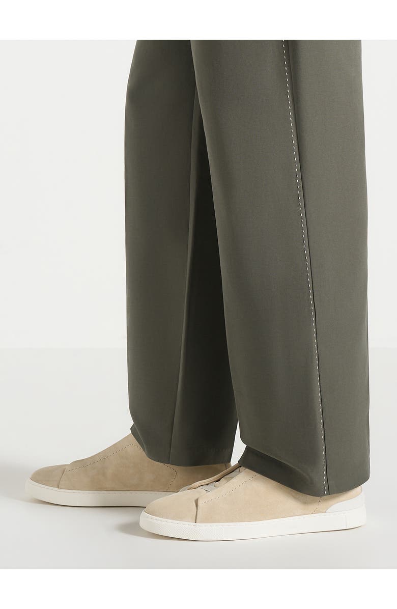 Manière De Voir Henri Foldover Trousers, Alternate, color, Olive