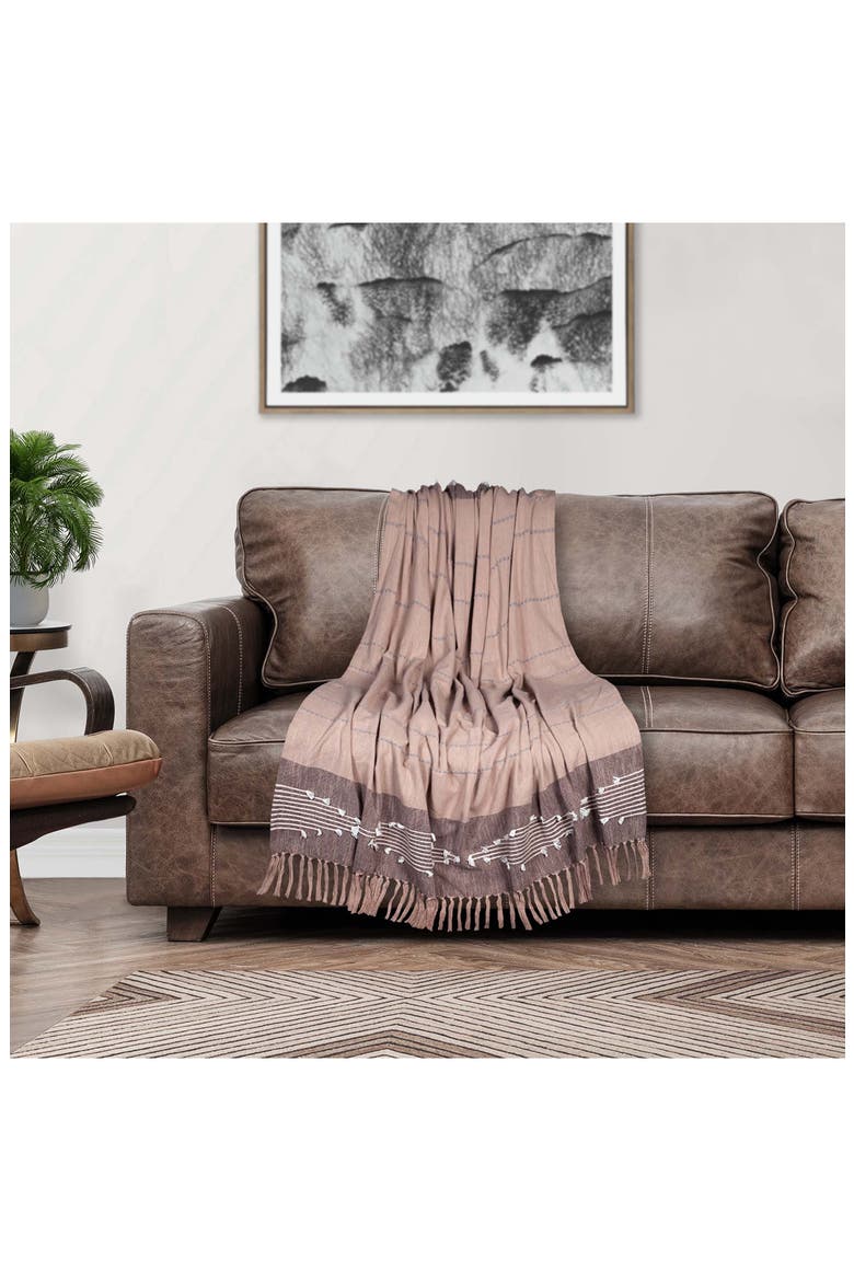 Adonia Fringe Throw Blanket, Alternate, color, GREY BROWN
