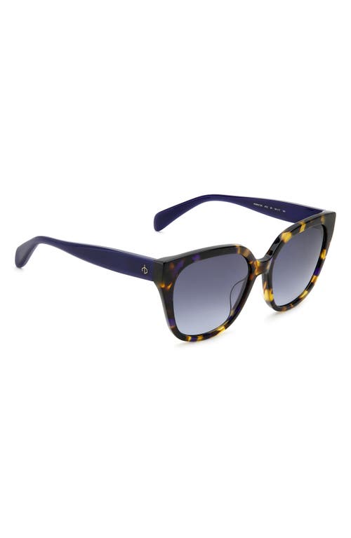 Rag & Bone 56mm Gradient Polarized Square Sunglasses In Multi