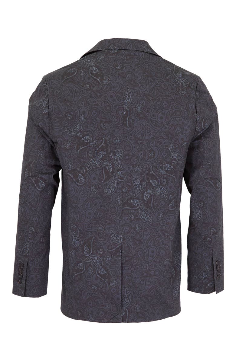 Lords of Harlech Hadrian Stretch Cotton Blazer, Alternate, color, Montgat Paisley Black