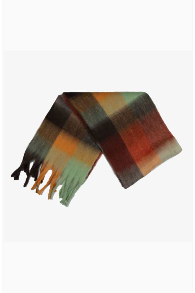 Kiki Scarf, Alternate, color, Brown / Orange / Green / Red