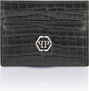 PHILIPP PLEIN Leather Card Holder Cocco Men