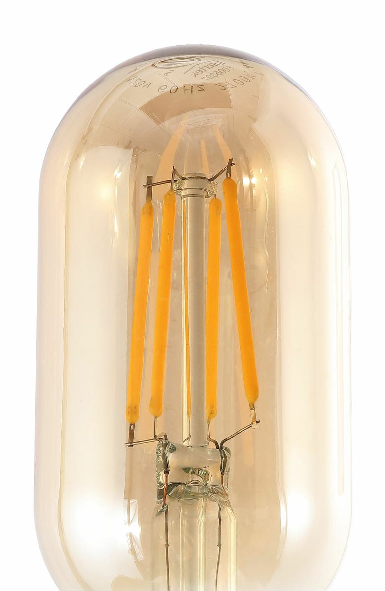 JONATHAN Y Industrial Non-Dimmable T45-4W LED Edison Bulbs with E26 Base, 80+ CRI, Warm White 2700K, 350 Lumens, Tinted Amber, Alternate, color, Amber