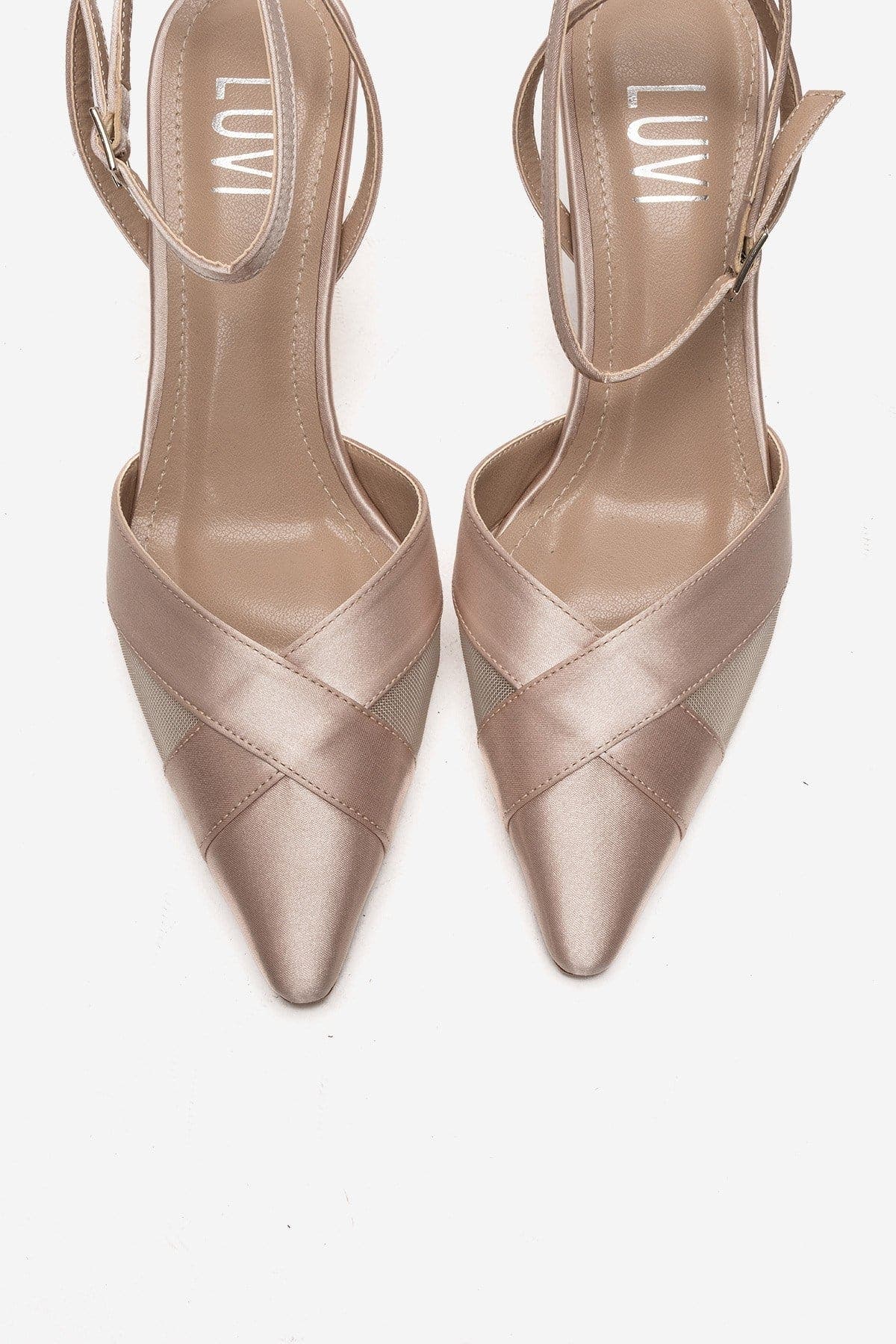Estela Stiletto Pump, Alternate, color, Beige Satin