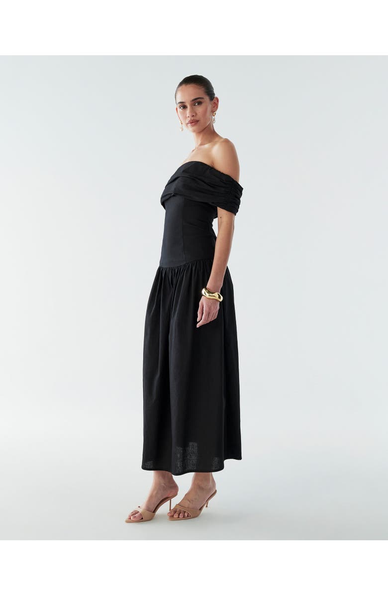 BWLDR Steph Midi Dress, Alternate, color, Black