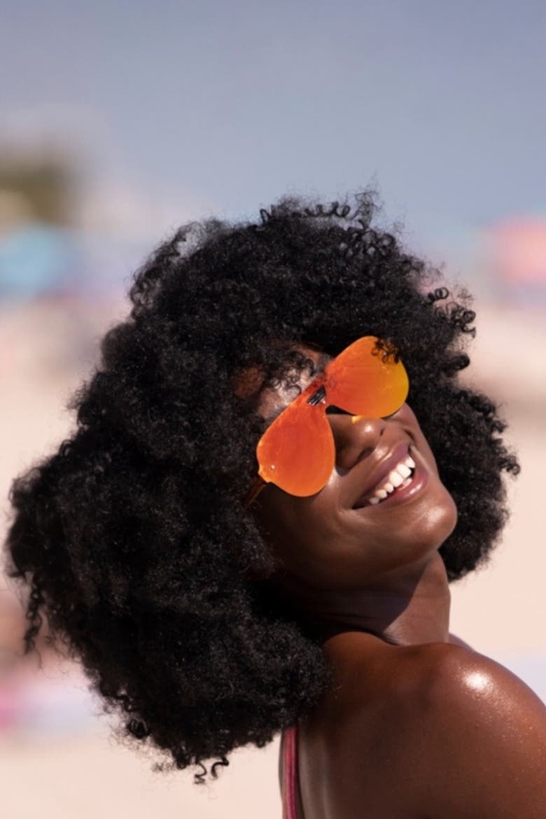 Amber 74mm Aviator Sunglasses, Alternate, color, Orange