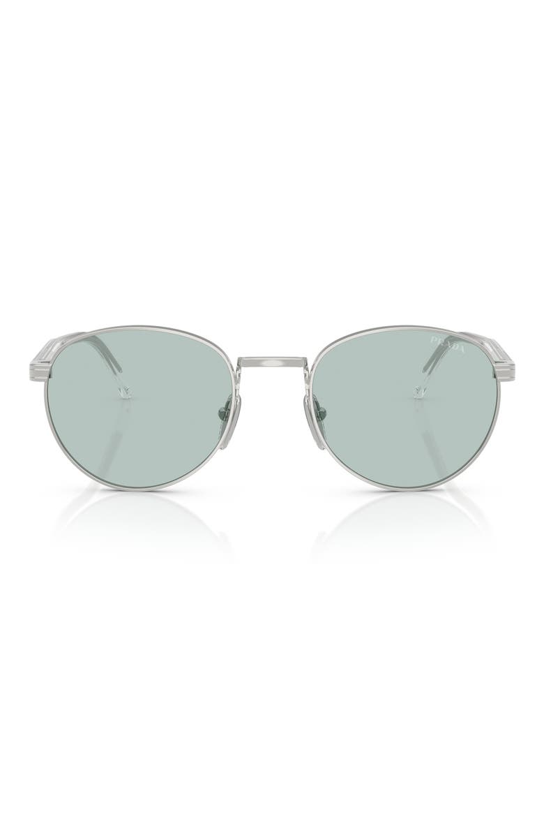 53mm Oval Sunglasses, Main, color, SILVER AVIO CHIARO/ACCIAIO