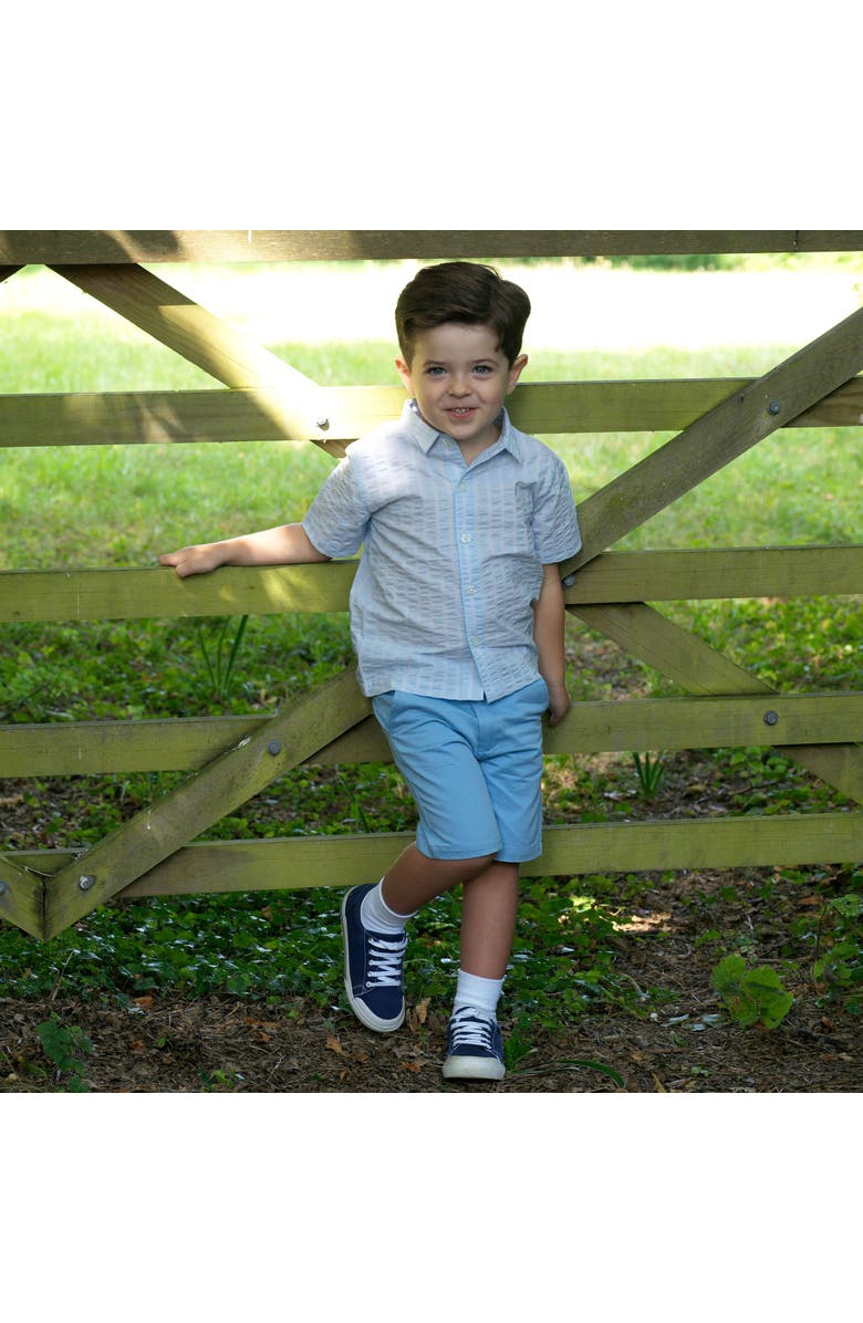 Rachel Riley Seersucker Shirt, Alternate, color, Blue