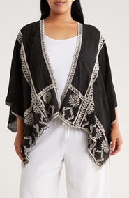 Forgotten Grace Embroidered Ruana