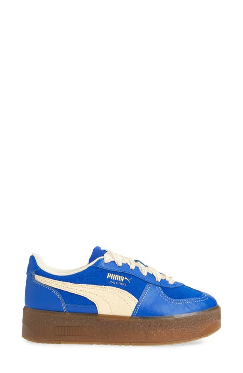 Puma Women's Palermo Leather Casual Sneakers From Finish Line In Vivid Blue-haute Coffee