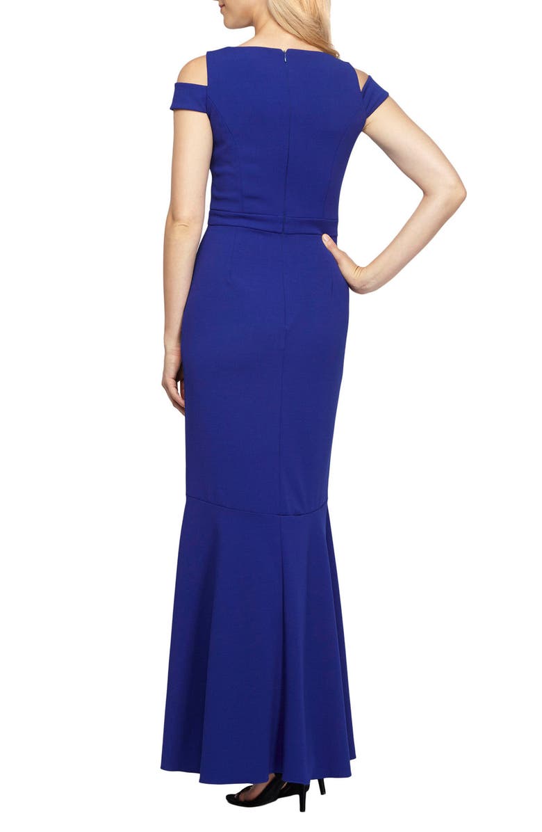 Alex Evenings Embellished Cold Shoulder Gown, Alternate, color, 