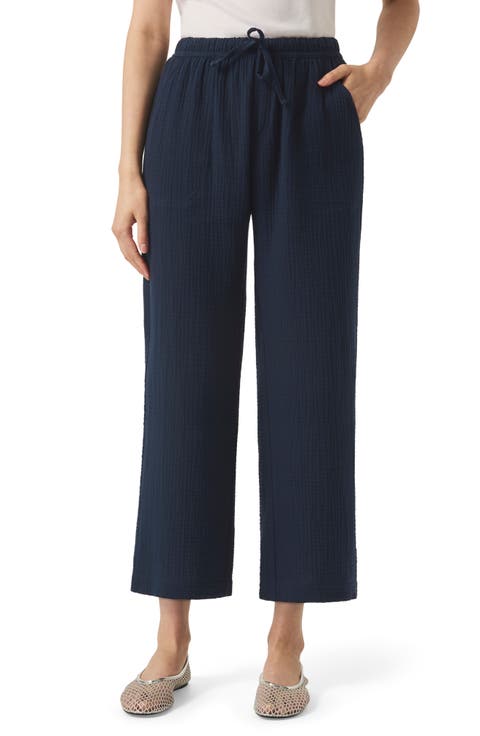 Adele Cotton Gauze Drawstring Pants