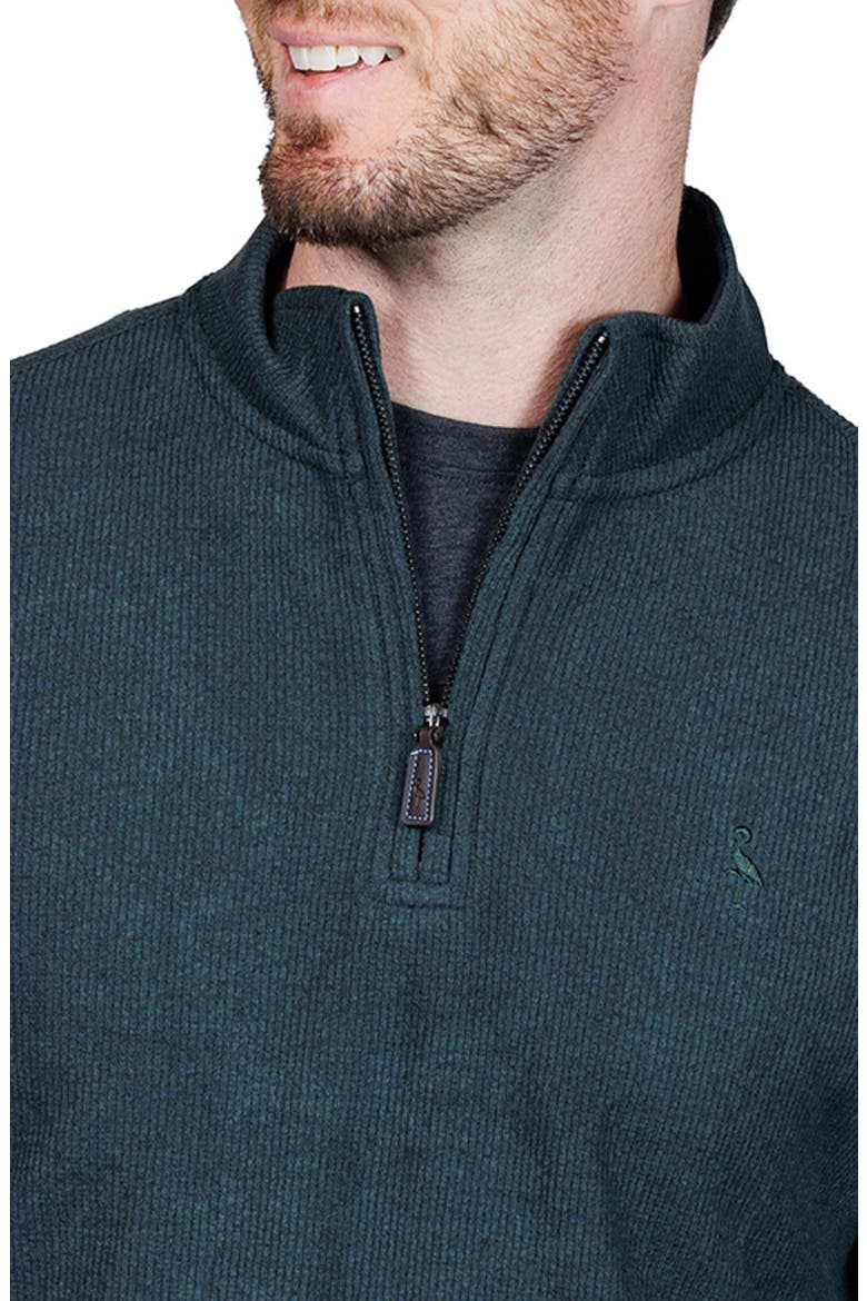 Quarter Zip Cozy Knit Pullover, Alternate, color, HUNTER GREEN HEATHER