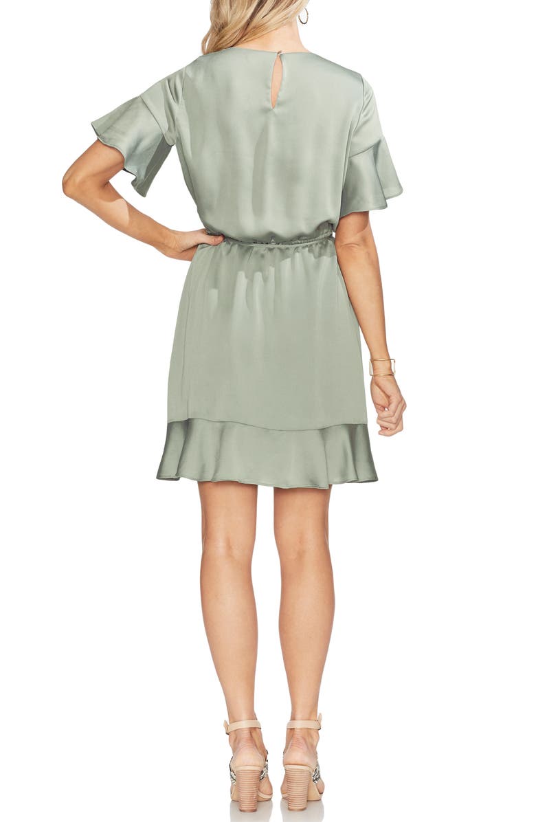Vince Camuto Ruffle Sleeve Blouson Minidress, Alternate, color,
