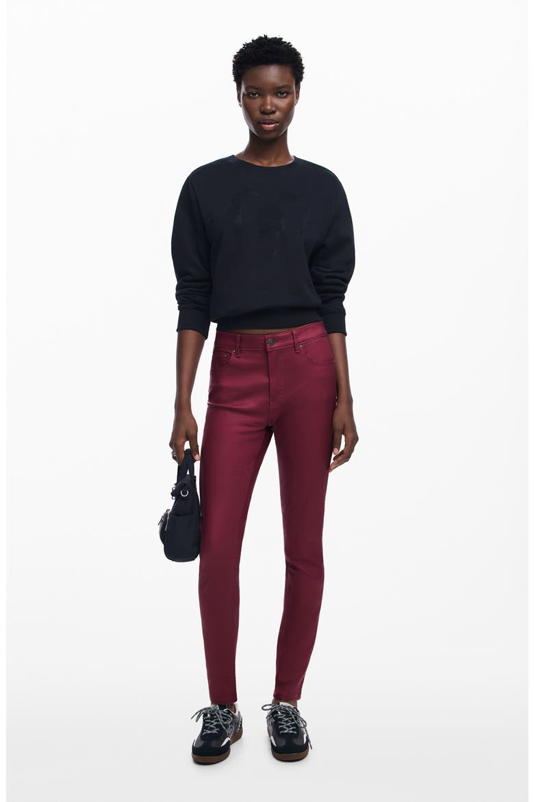 Slim Fit Pants, Alternate, color, RED