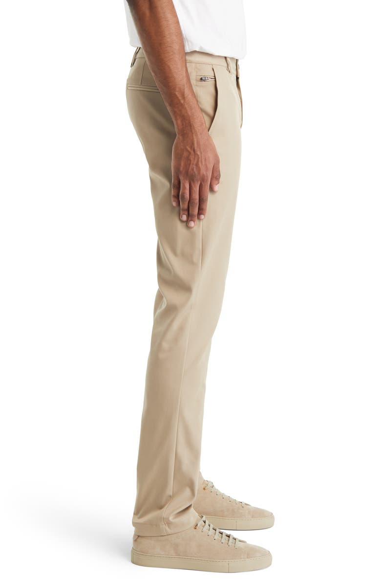 Vintage 1946 Flat Front Slim Straight Leg Performance Twill Pants, Alternate, color, Tan