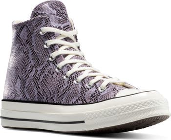 Chuck 70 Faux Snakeskin Suede High Top Sneaker