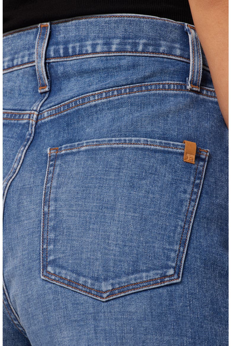 The Goldie High Waist Raw Hem Wide Leg Palazzo Jeans, Alternate, color, WINDWARD
