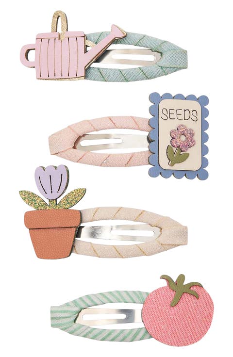 Kids' Gardening Assorted 4-Pack Hair Clips