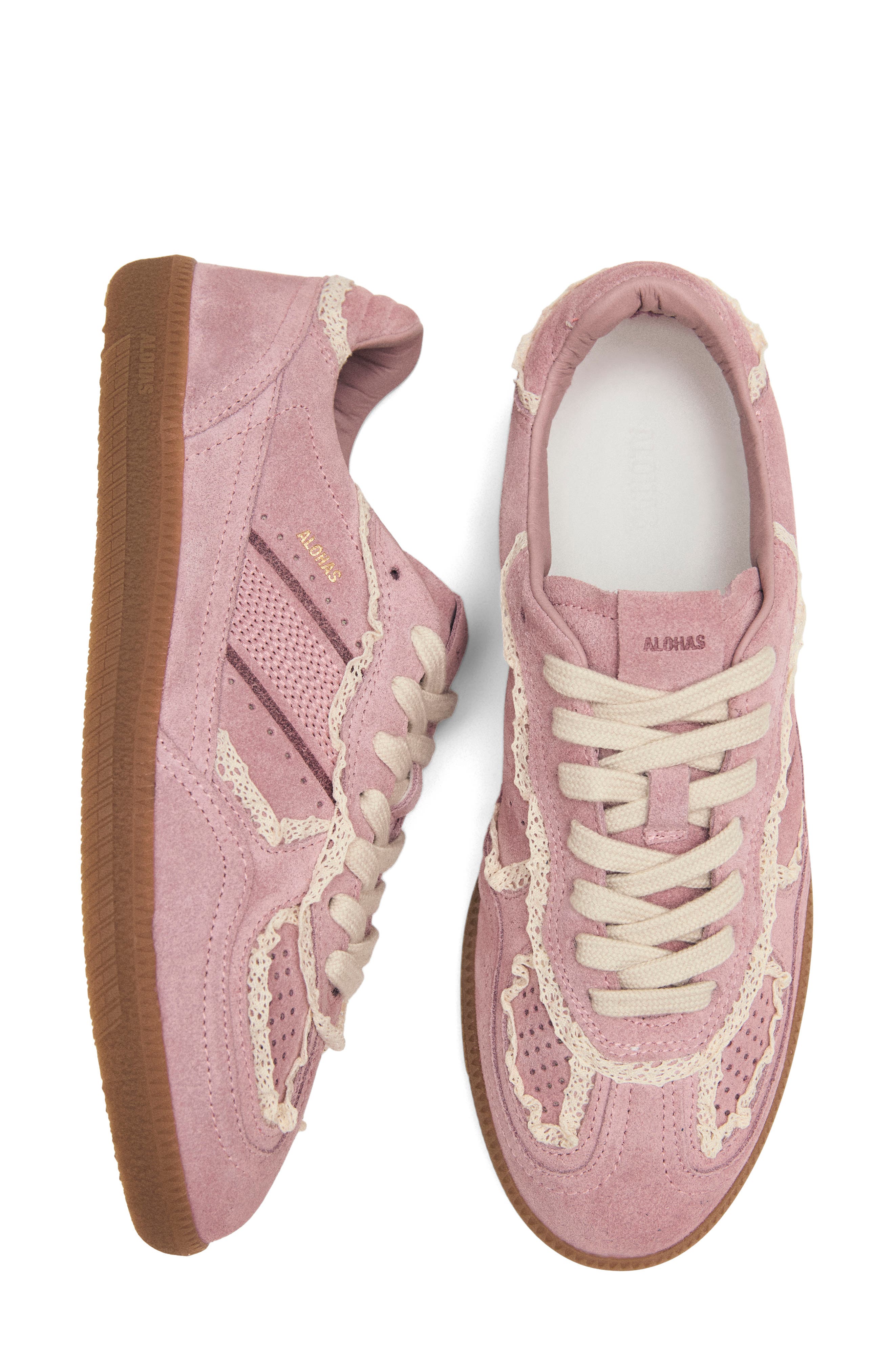 ALOHAS Tb.490 Crochet Trim Sneaker, Alternate, color, Crochet Pink
