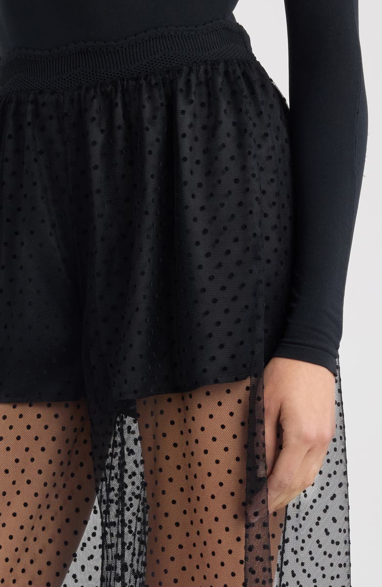 Alaïa Point d
Esprit Palazzo Pants, Alternate, color, Noir Alaia