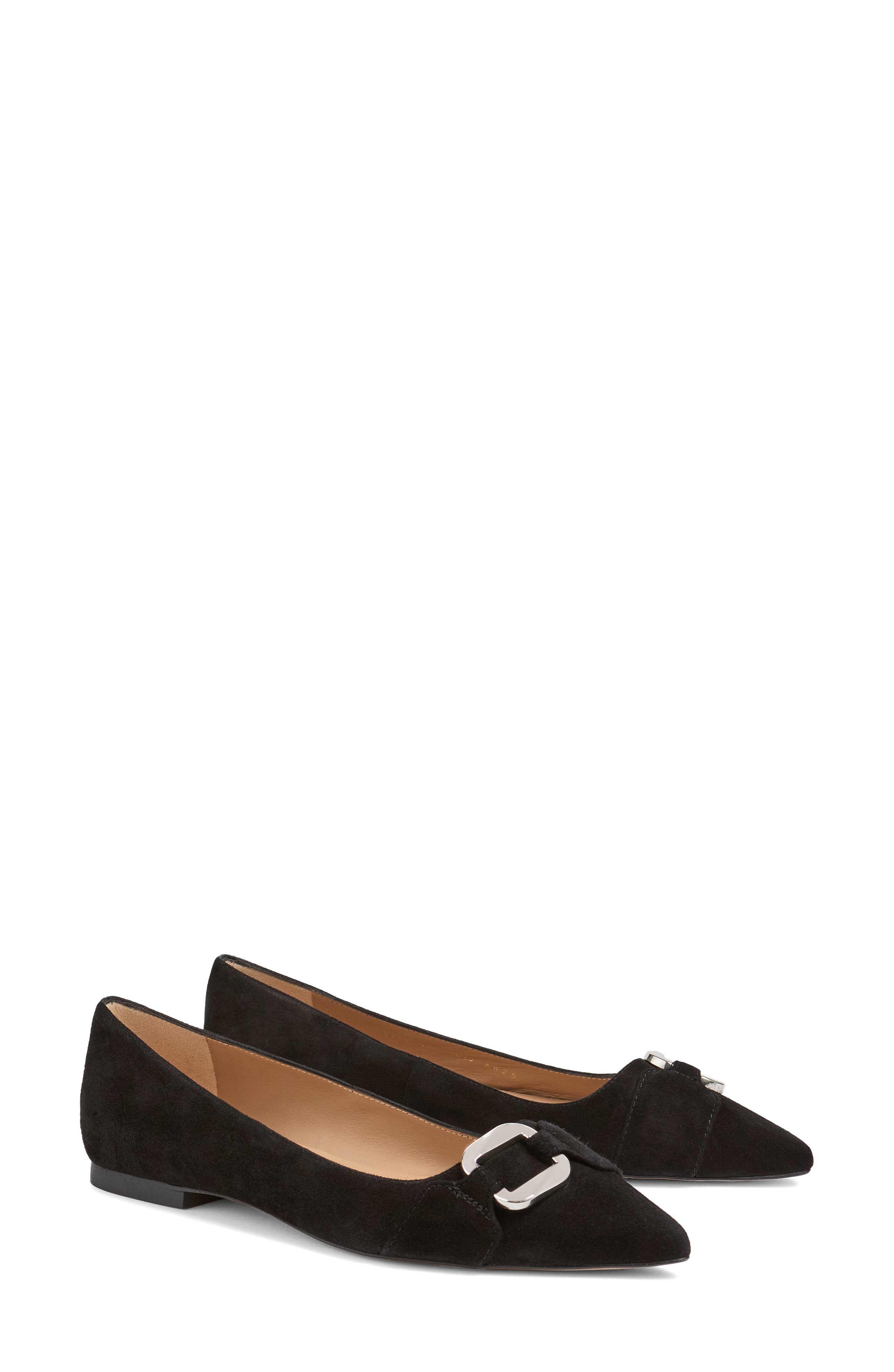 LK Bennett Ethel Pointed Toe Flat, Main, color, Black
