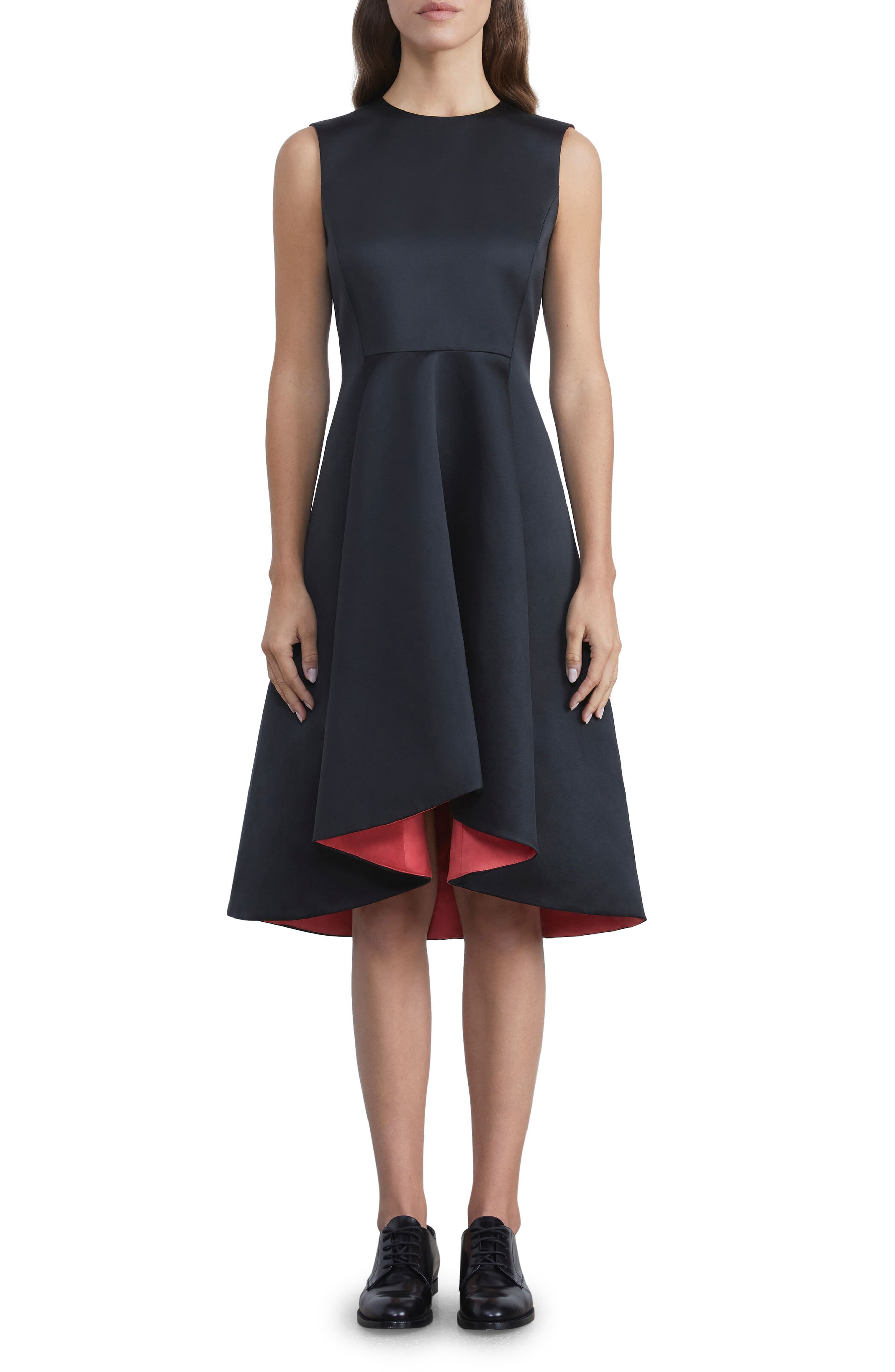 Sleeveless High-Low Fit & Flare Dress
