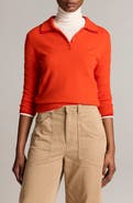 Vince Double Trim Merino Wool & Cashmere Polo Sweater