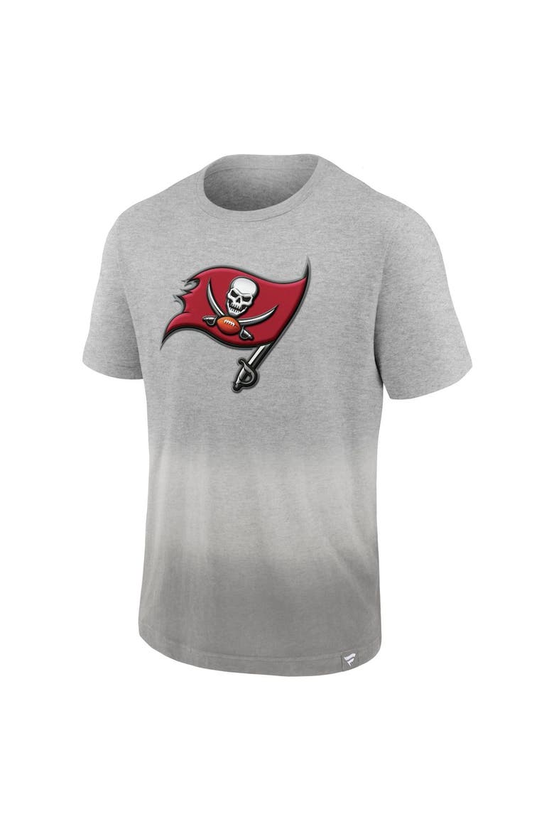Men's Fanatics Branded Heathered Gray/Gray Tampa Bay Buccaneers Team Ombre T-Shirt, Alternate, color, Heather Gray