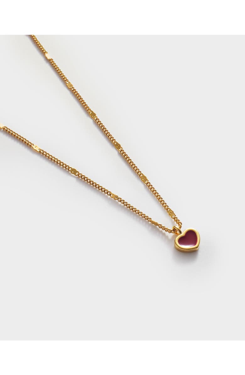 Katie Loxton Rouge Waterproof Gold Heart Necklace, Alternate, color, Gold
